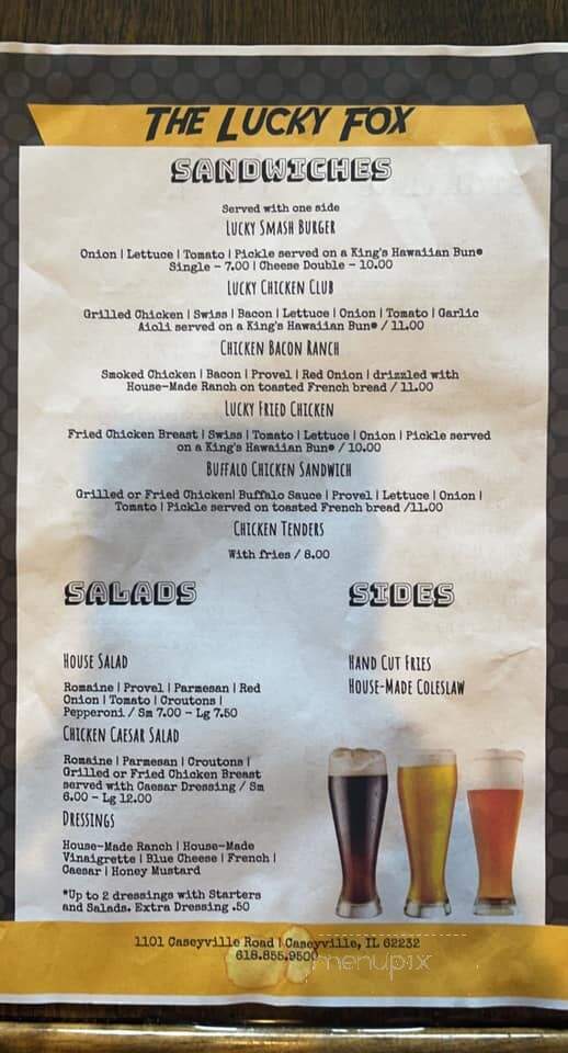 Lucky Fox - Caseyville, IL menu_pic