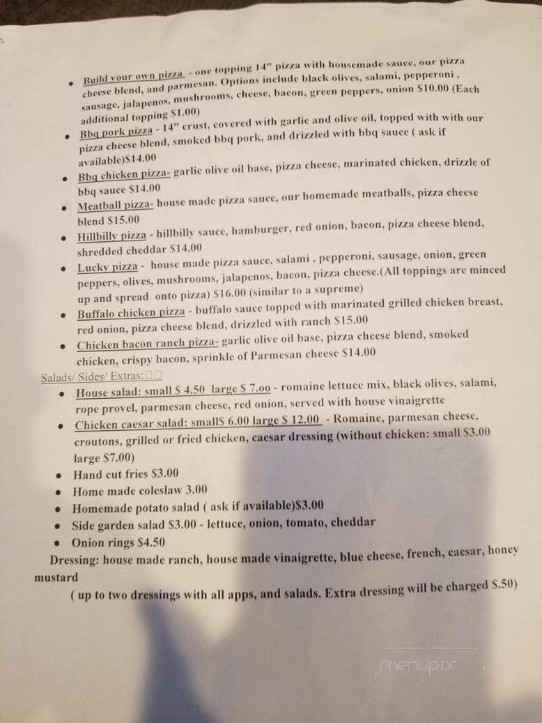 Lucky Fox - Caseyville, IL menu_pic