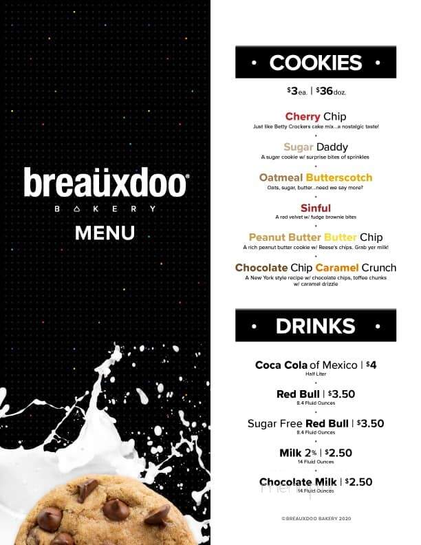 Breauxdoo Bakery - Spokane Valley, WA menu_pic