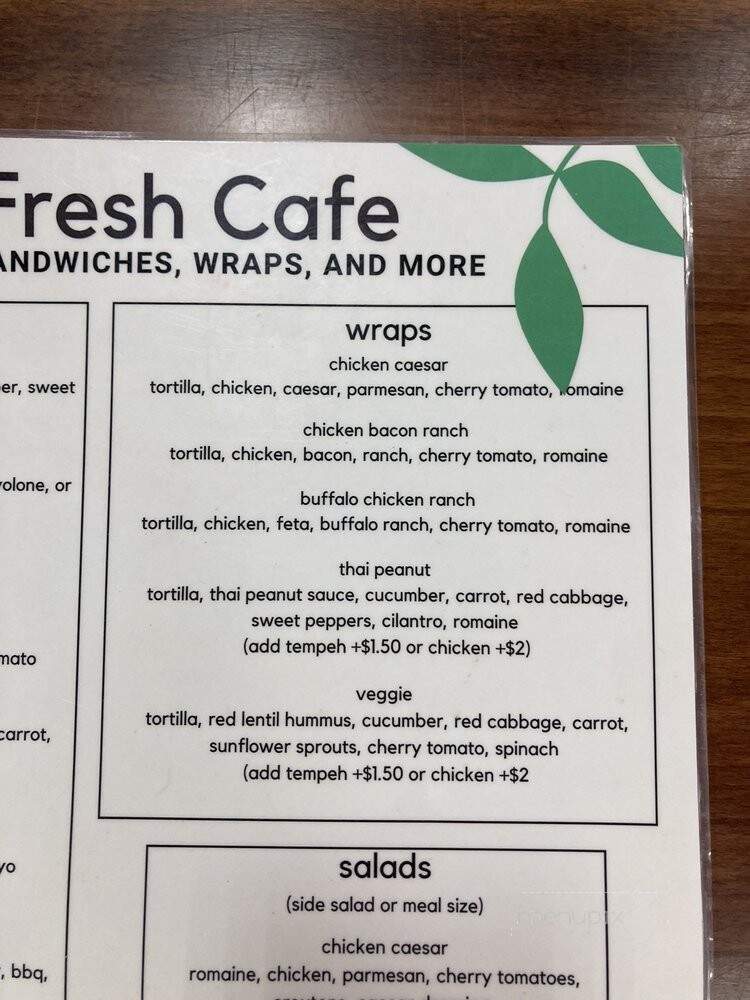 Get Fresh Cafe - Iowa City, IA