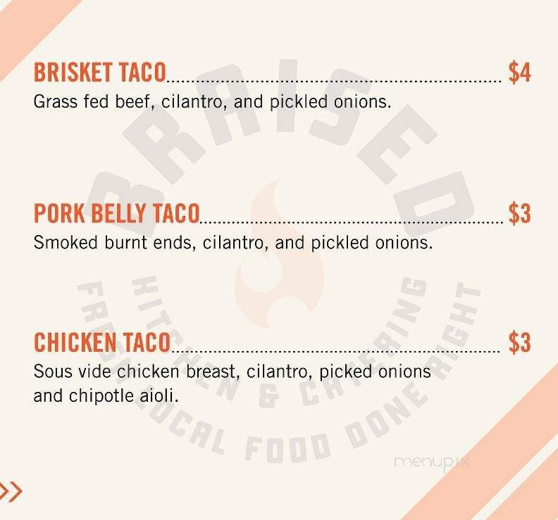 Braised Kitchen and Catering - Tulare, CA menu_pic