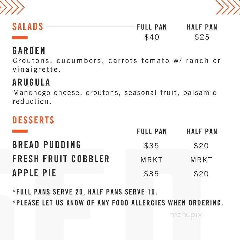 Braised Kitchen and Catering - Tulare, CA menu_pic