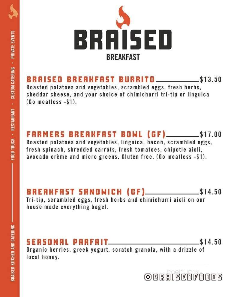 Braised Kitchen and Catering - Tulare, CA menu_pic