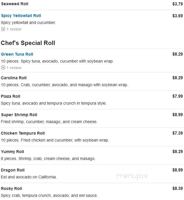 Kyjos Japanese Thai & Sushi - Troutman, NC menu_pic