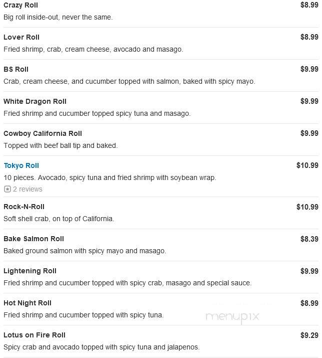 Kyjos Japanese Thai & Sushi - Troutman, NC menu_pic