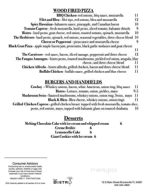 Rising Sun Bistro & Market - Brooksville, FL menu_pic
