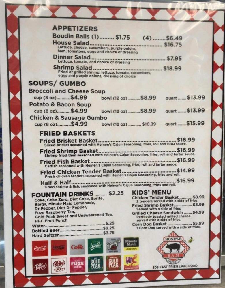Honey Bee Ham - Lake Charles, LA menu_pic