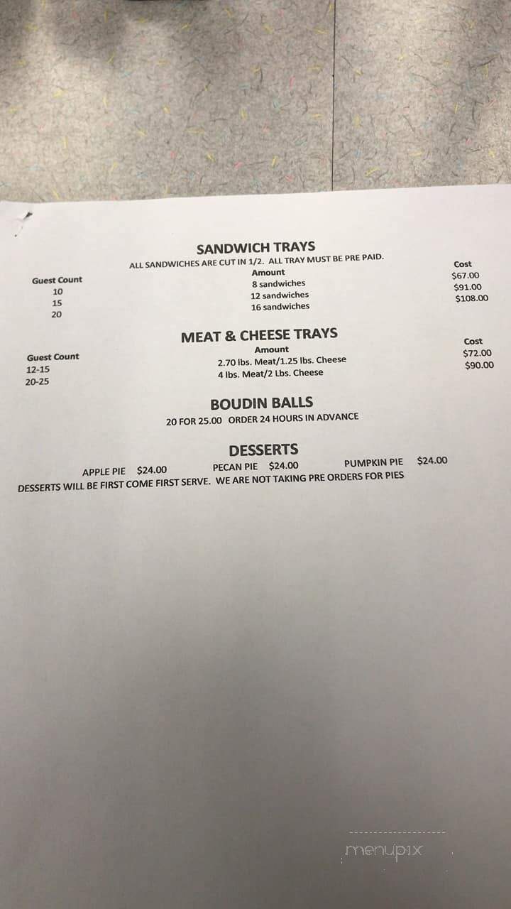 Honey Bee Ham - Lake Charles, LA menu_pic