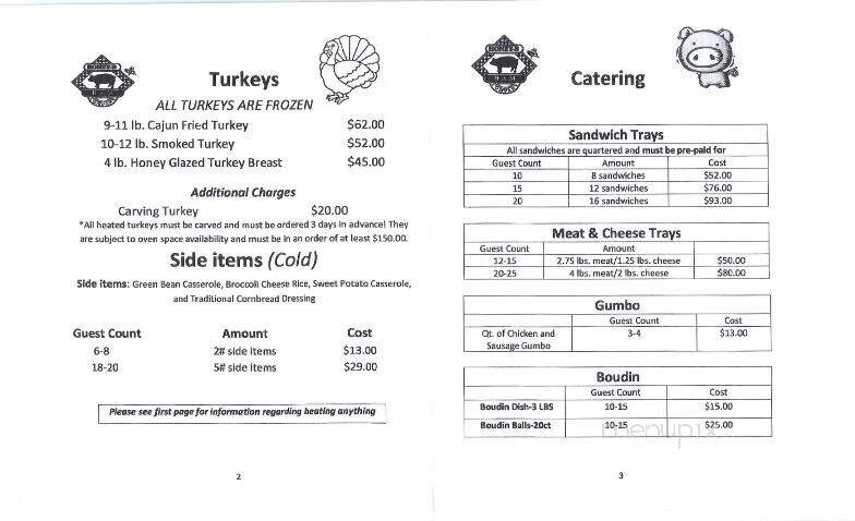 Honey Bee Ham - Lake Charles, LA menu_pic