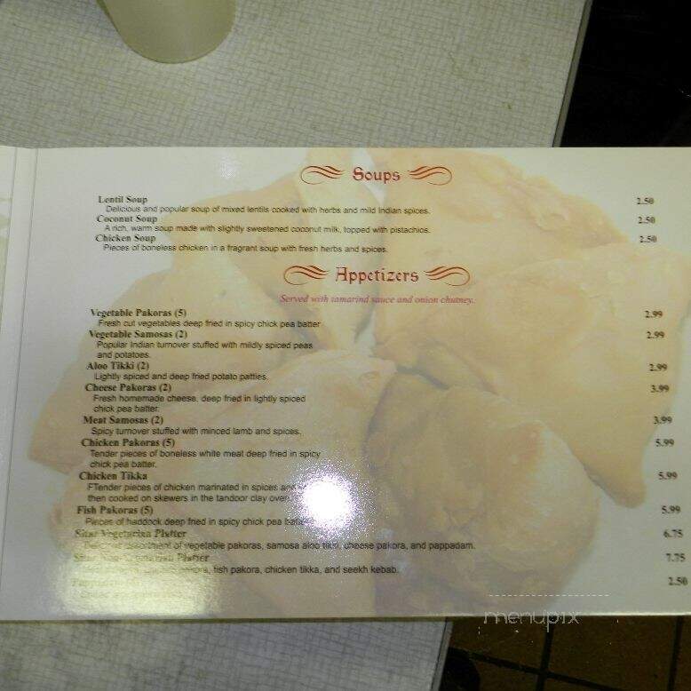 Sitar Of India - Charleston, WV menu_pic