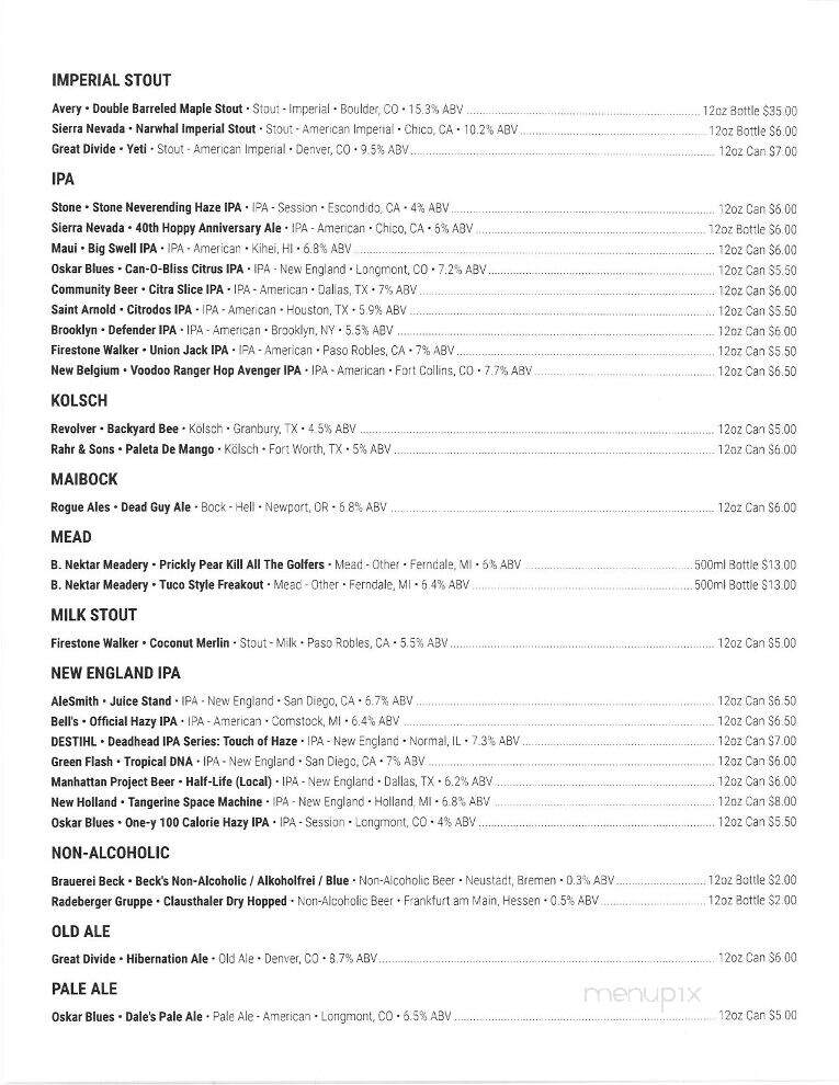 Flying Saucer Draught Emporium - Coppell, TX menu_pic