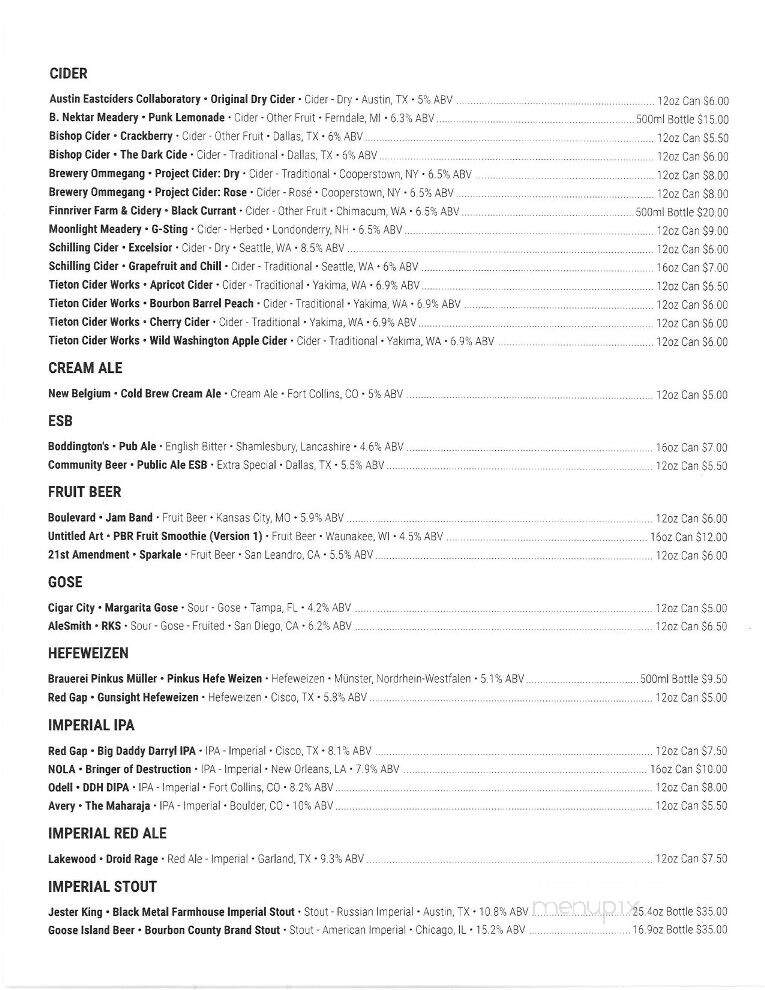 Flying Saucer Draught Emporium - Coppell, TX menu_pic