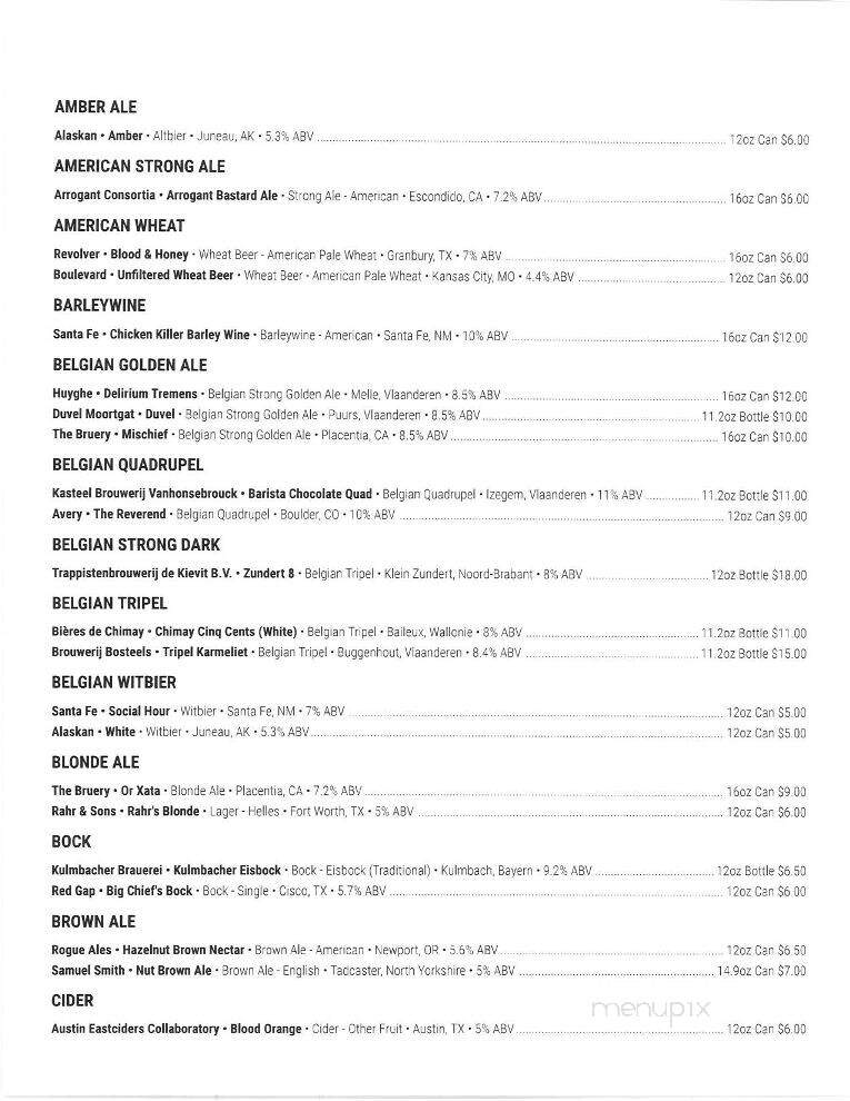 Flying Saucer Draught Emporium - Coppell, TX menu_pic