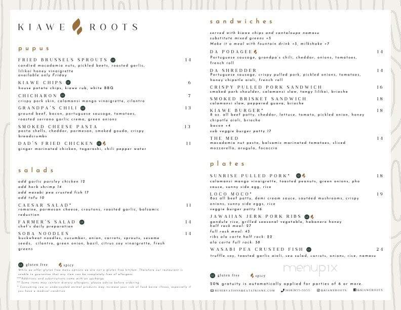 Kiawe Roots - Lawai, HI menu_pic