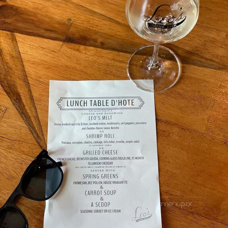 Leo's House of Thirst - Asheville, NC menu_pic
