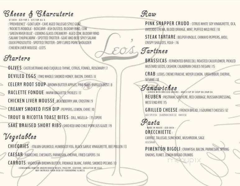 Leo's House of Thirst - Asheville, NC menu_pic