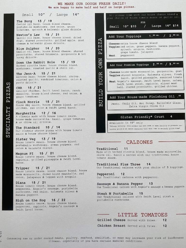 The Humble Tomato - Lewisburg, WV menu_pic