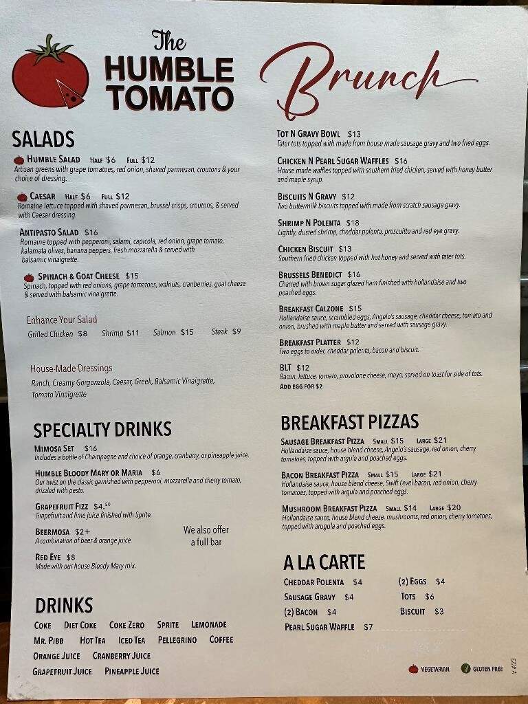The Humble Tomato - Lewisburg, WV menu_pic