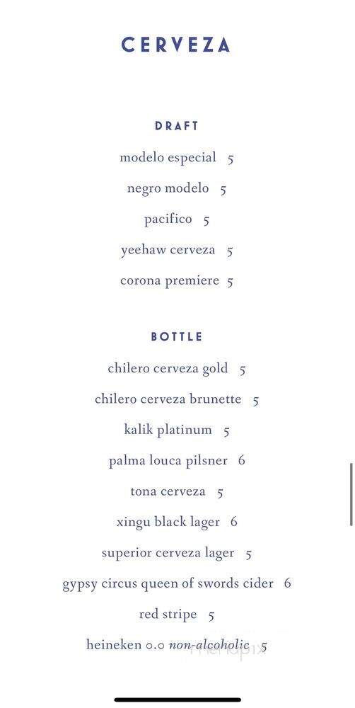 Vida the Vault - Knoxville, TN menu_pic