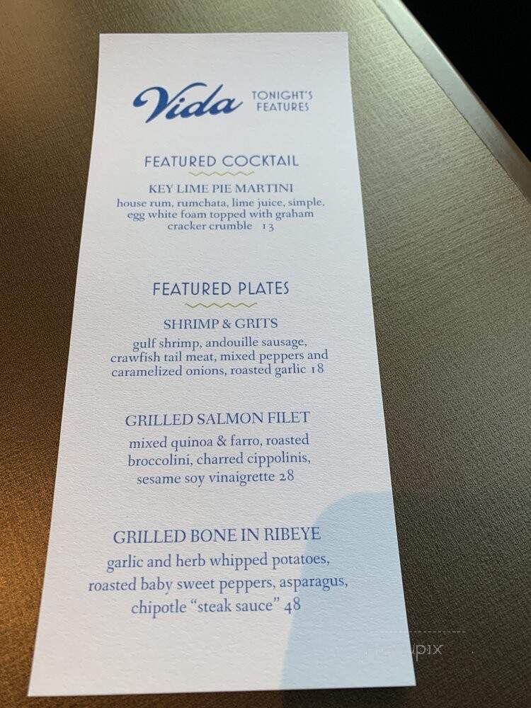 Vida the Vault - Knoxville, TN menu_pic