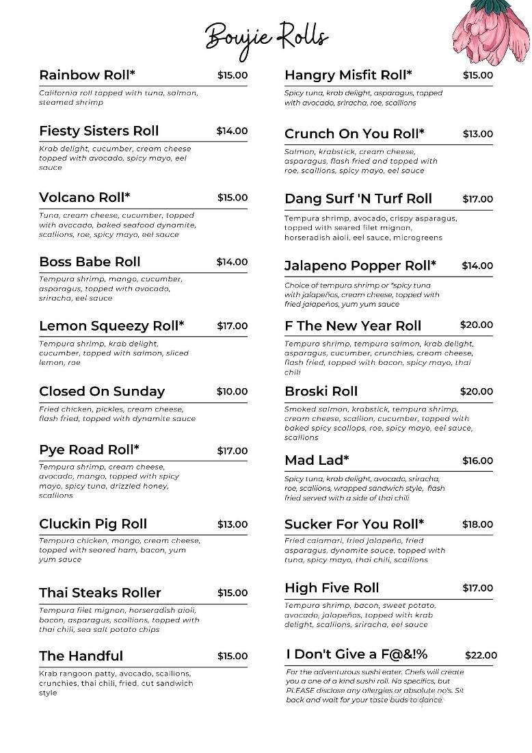 Dang Good Sushi - Trinity, FL menu_pic