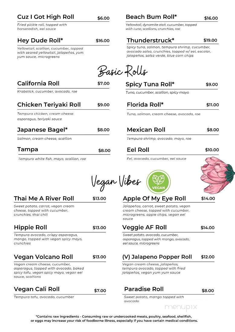 Dang Good Sushi - Trinity, FL menu_pic