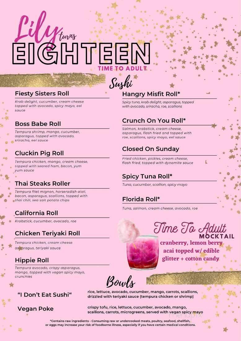 Dang Good Sushi - Trinity, FL menu_pic