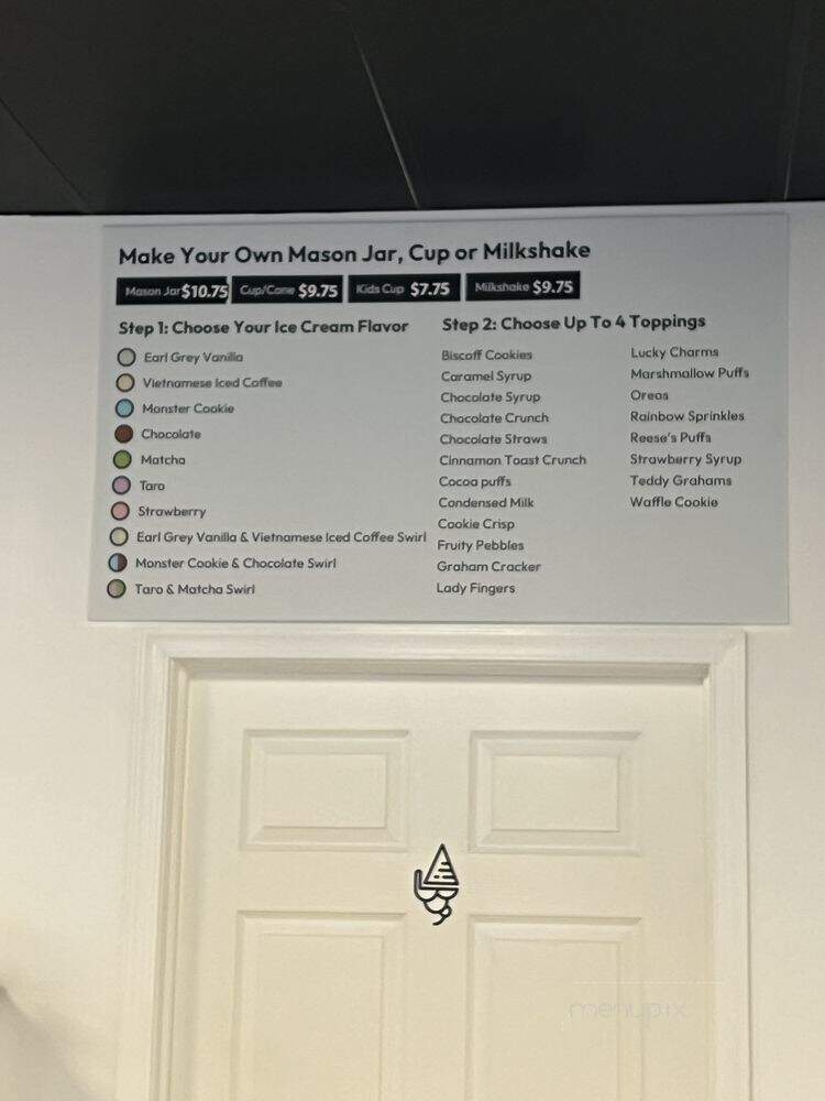 Surreal Creamery - Dresher, PA menu_pic