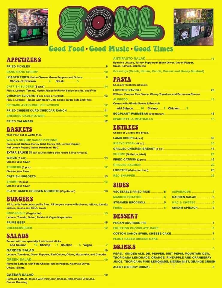 Soul - Nashville, TN menu_pic