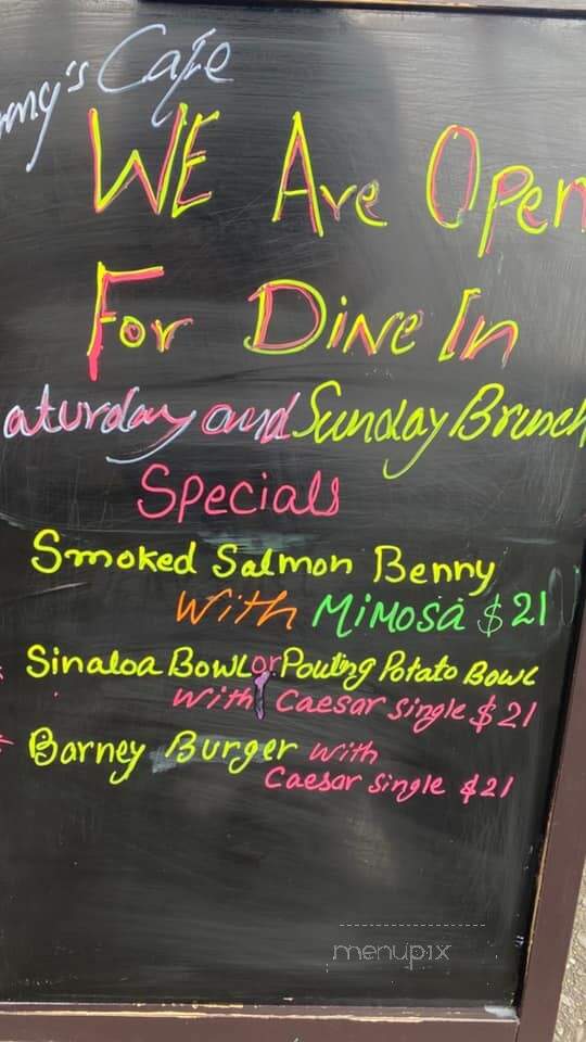 Tommy's Cafe - North Vancouver District, BC menu_pic