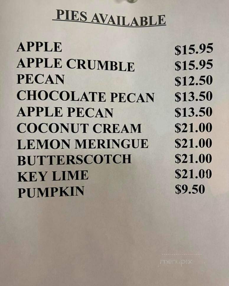 Heather's Bakery Cafe - Georgetown, ON menu_pic