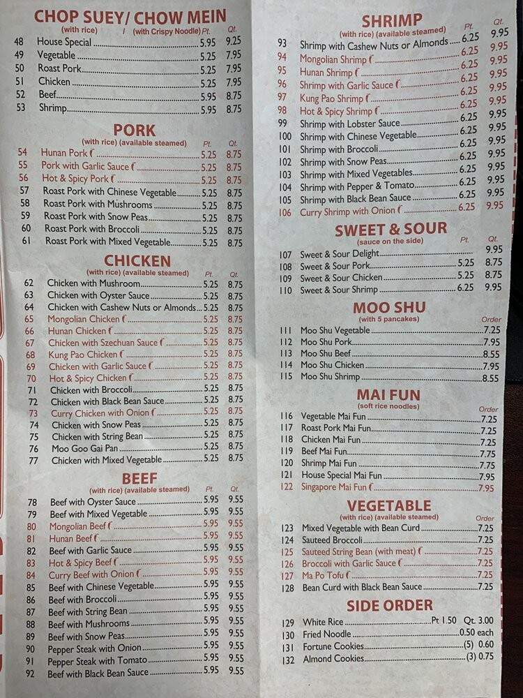 King Wok 47 - Sugar Grove, IL menu_pic