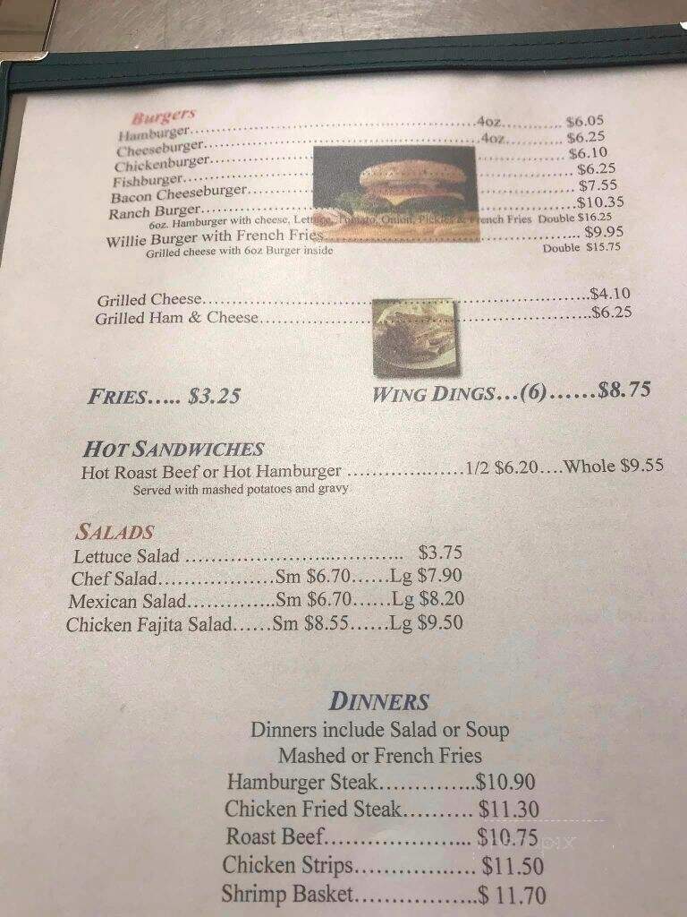Our Place Cafe Lanes & Lounge - Elgin, ND menu_pic