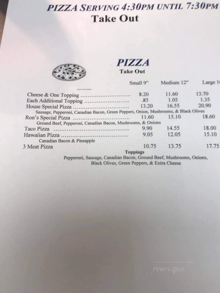 Our Place Cafe Lanes & Lounge - Elgin, ND menu_pic
