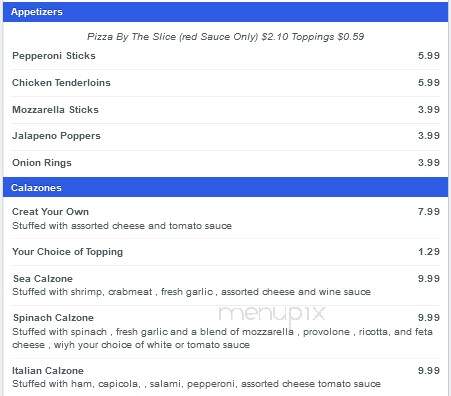 Pizza Marsala - Irwin, PA menu_pic