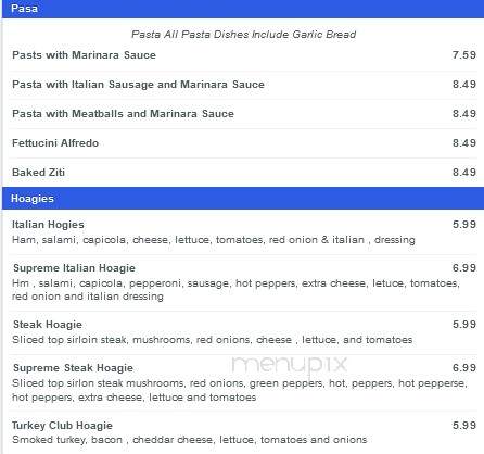 Pizza Marsala - Irwin, PA menu_pic