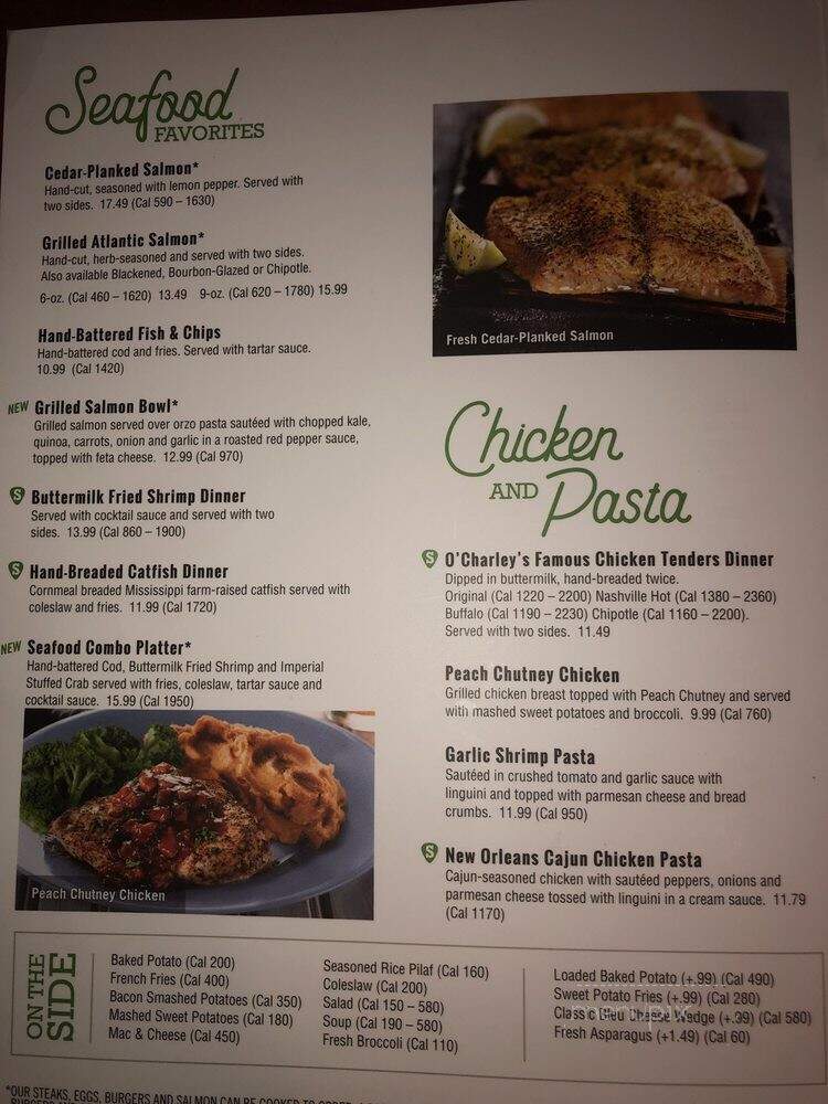 O'Charley's - Morristown, TN menu_pic