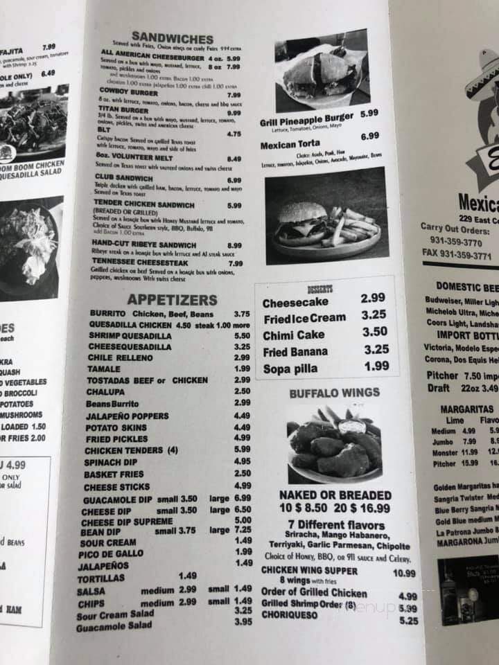 El Patron - Lewisburg, TN menu_pic