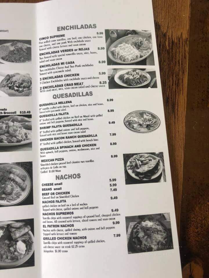 El Patron - Lewisburg, TN menu_pic