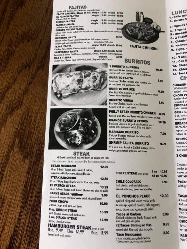 El Patron - Lewisburg, TN menu_pic