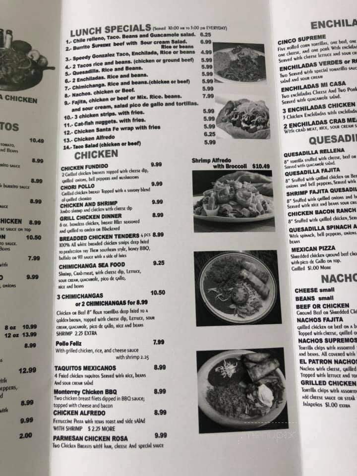 El Patron - Lewisburg, TN menu_pic