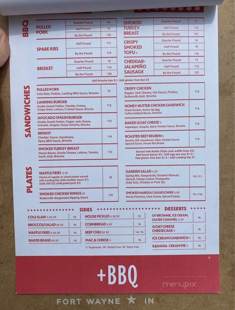 Landing Beer Company - Fort Wayne, IN menu_pic