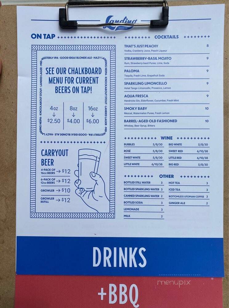 Landing Beer Company - Fort Wayne, IN menu_pic