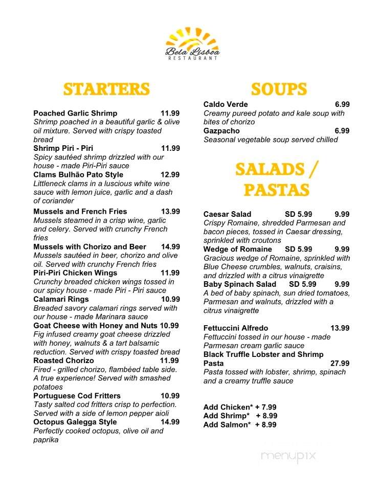 Bela Lisboa - Port Orange, FL menu_pic