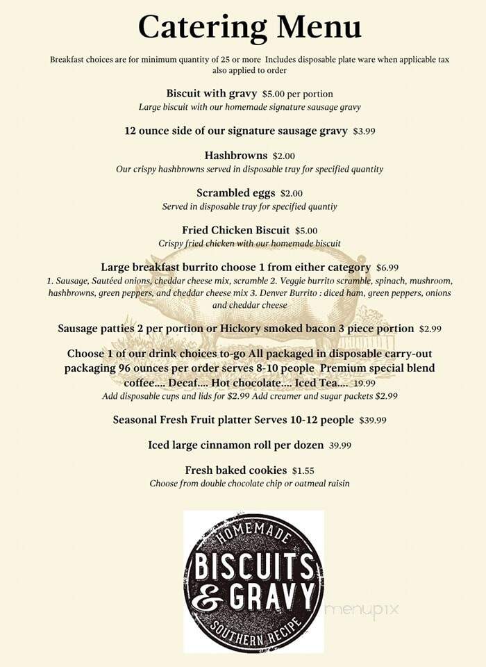 Biscuits and Gravy - Metamora, IL menu_pic