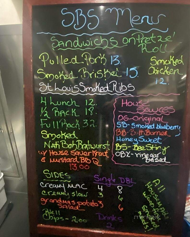 Sweet Blue Smoke - Callaway, MD menu_pic