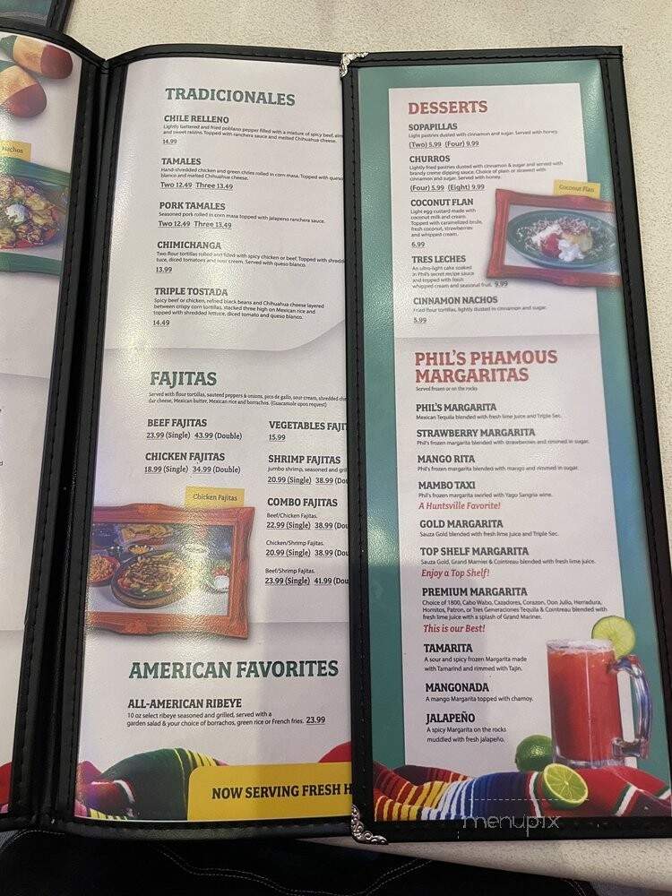 Phil Sandovals Mexican Restaurante - Madison, AL menu_pic