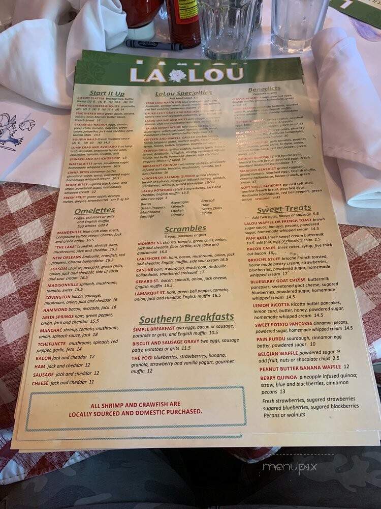 LaLou - Mandeville, LA menu_pic