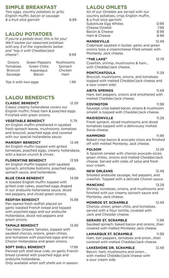 LaLou - Mandeville, LA menu_pic