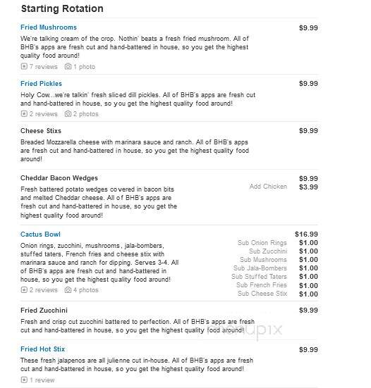 Online Menu of Big House Burgers, Alice, TX